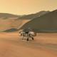 Artist’s conception of Dragonfly above Titan’s surface.
